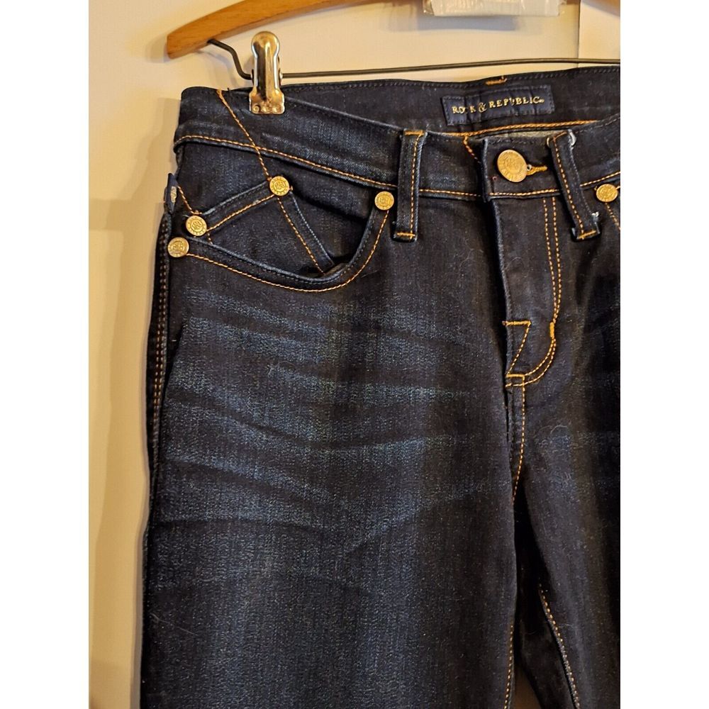 Rock & Republic Women's Jeans, Denim Rx Kasandra Bootcut 6M, R012338, Navy Blue - Picture 2 of 11